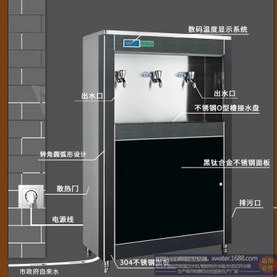 歌力浦 节能饮水机开水器商用工厂饮水机开水器 不锈钢即热步进式开水器校园医院超市车站过滤直饮水机