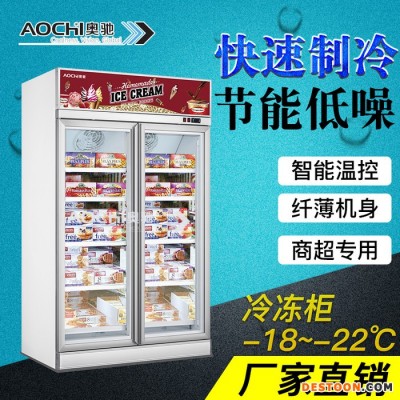 成都冷藏柜厂家便利店超市展示柜冷藏饮料柜商用冰箱三门双门保鲜柜