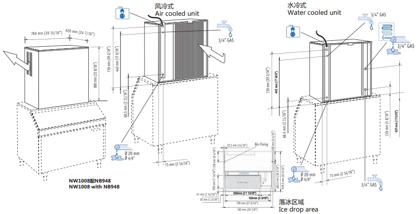 斯科茨曼NW1008-AS制冰机|Scotsman NW1008 AS方型制冰机